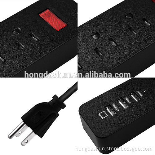 Hot UK Power Extension Lead 4 Outlet Hub 250V Power Strip with Surge Protector